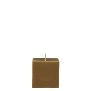 Burren Block Candle in bronze, small square candle with single wick