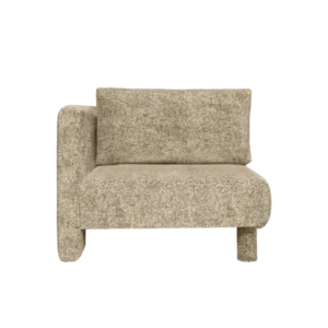 Dase Sofa Armrest Left in Poppy Velvet butter/black with speckled upholstery