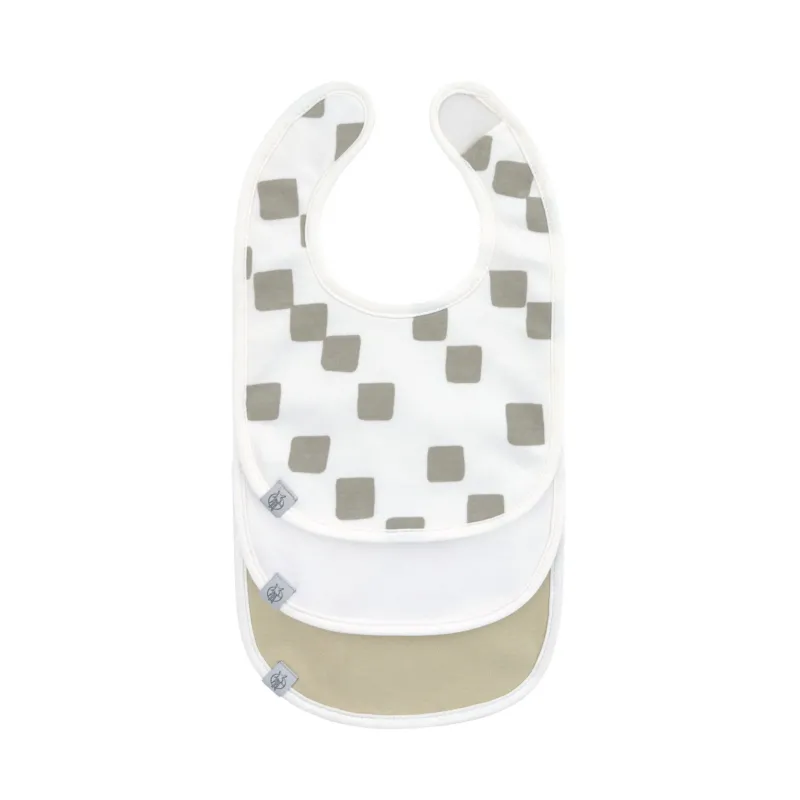 Spucklätzchen 3er Set, Happy Fruits, Khaki
