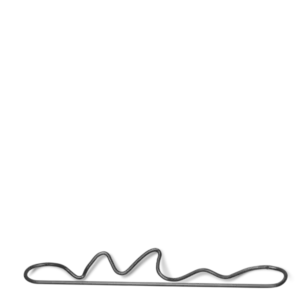 Curvature Towel Hanger in black brass, wavy wall bar