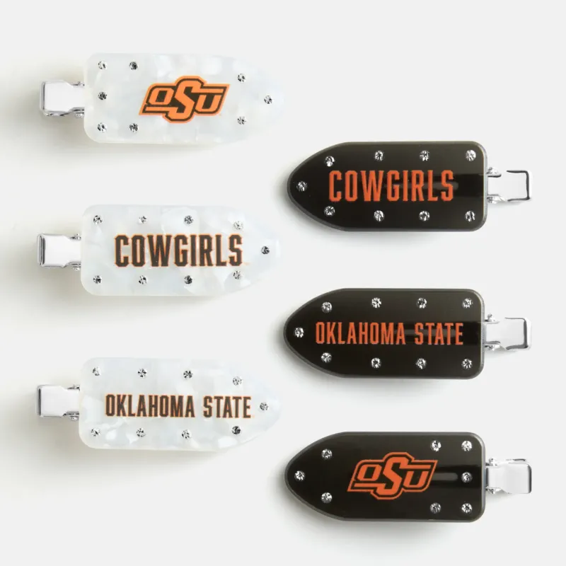 Oklahoma State University Creaseless Hair Clip Set - Oklahoma State University