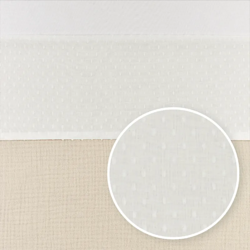 Meyco Bettlaken mit Abdeckstreifen Plume Offwhite Studio