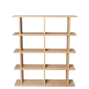 Kona Bookcase 2x4 in natural oak veneer with open shelves