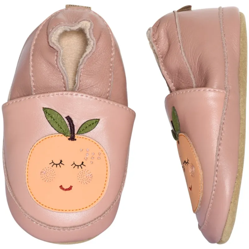 MELTON Rose Dawn Orange lädertofflor