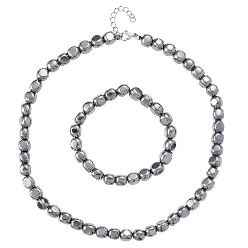 Terahertz Schmuckset 316L Edelstahl ca. 370.00 ct