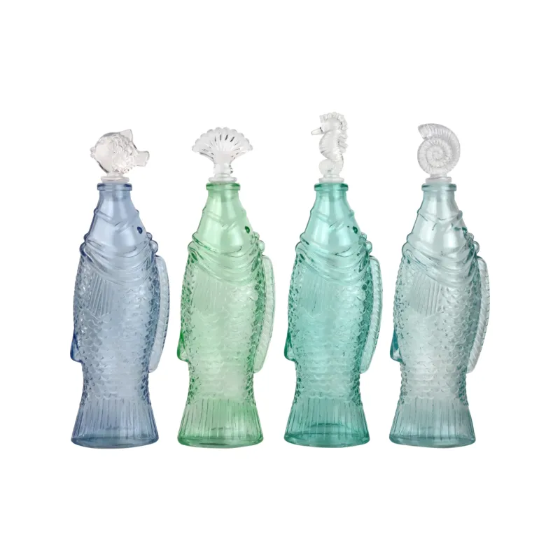 Glaskaraffen Fish & Fizz 4er Set