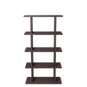 Kona Bookcase 1x4 in dark stained oak with four open shelves