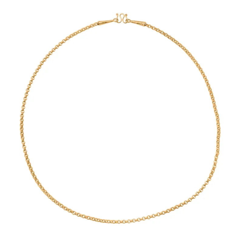Erbskette in 965 Gelbgold, 45cm - 3,80 Gramm