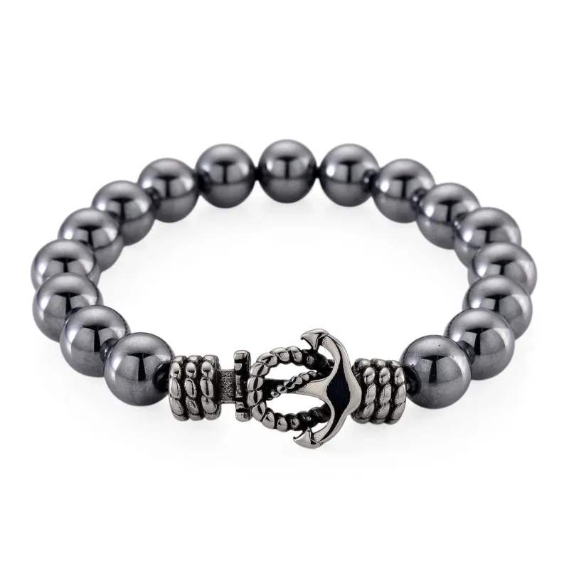 Terahertz Armband ca. Flexibles cm Reiner Edelstahl Schwarz oxidiert ca. 120.00 ct