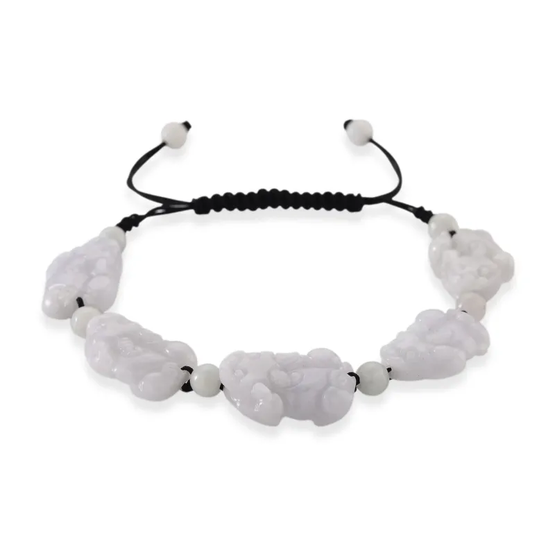 Weiße Jade Armband Flexibles (15.25- 23 cm) ca. 80,00 ct.