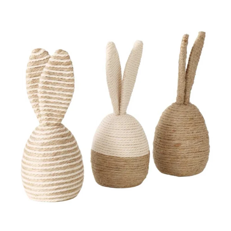 Boltze - Deko Hase aus Juteseil
