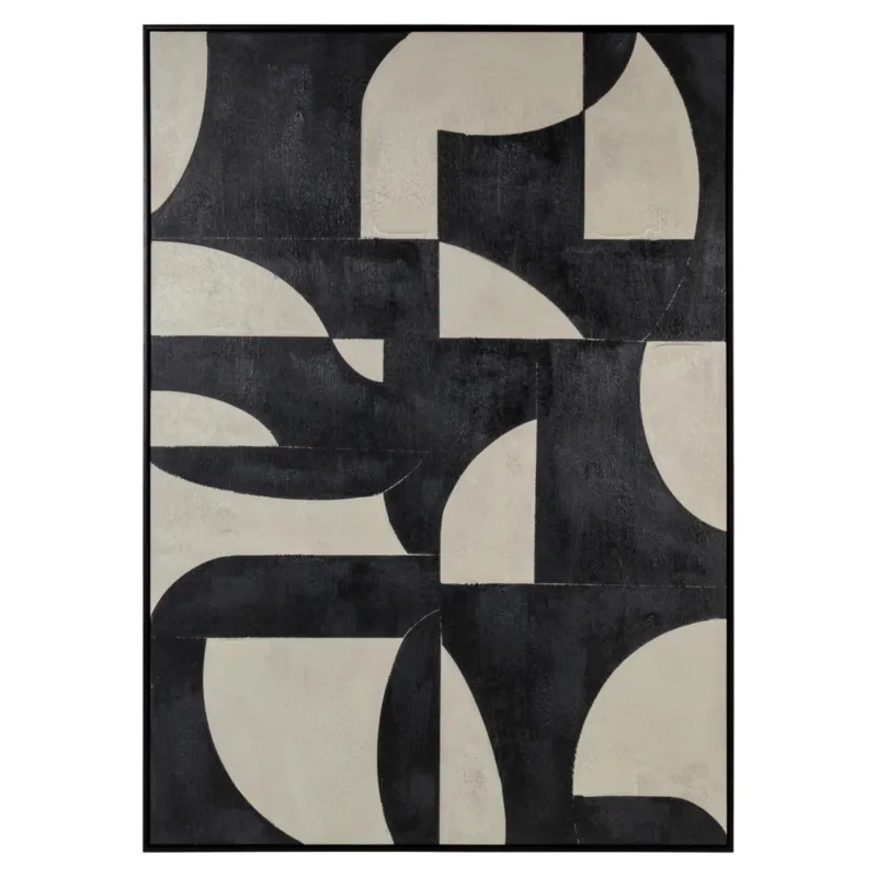 Richmond Interiors Wandbild Wall Art Splendor Schwarz | 100x140 cm