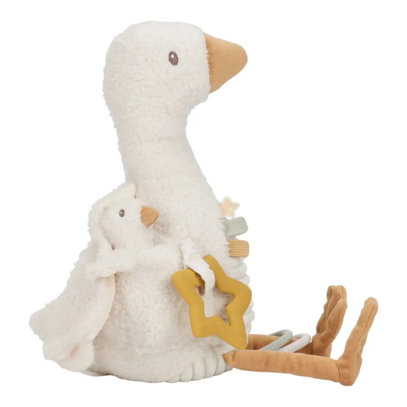 Little Dutch Aktivitätenkuscheltier Goose Neutralfarben Studio-Aufnahme