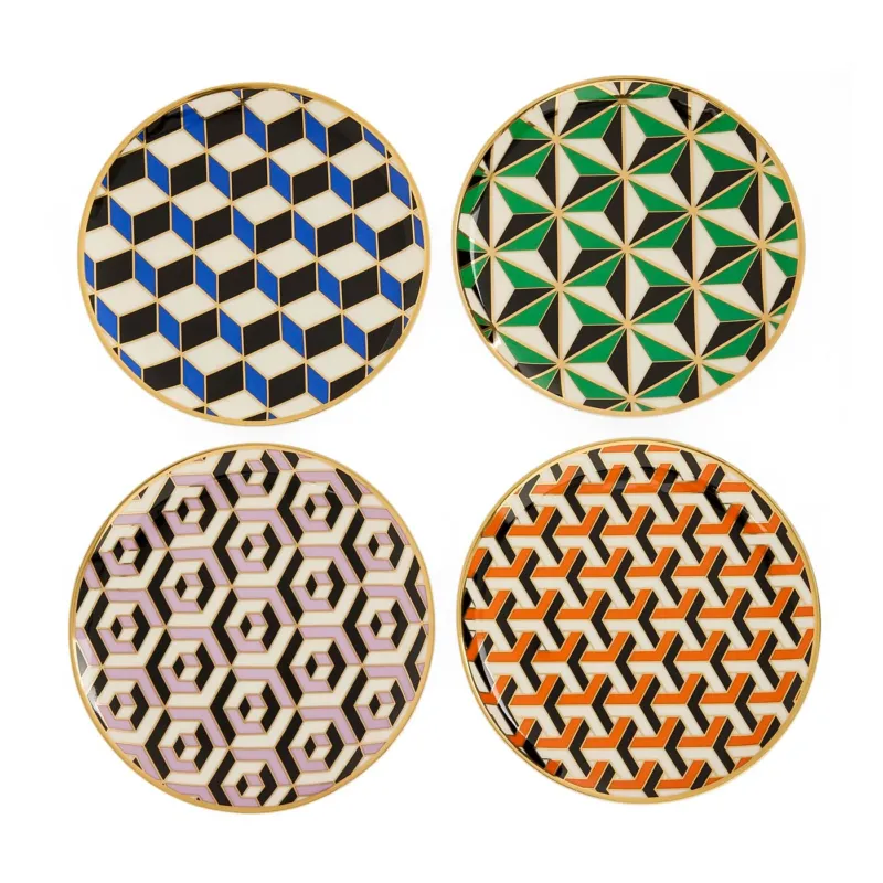 Jonathan Adler Canapé Dessertteller Set Versailles | 4-teilig